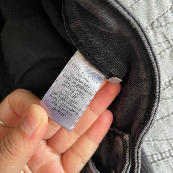 Rag & Bone Black Skinny Jeans Size 29 - Picture 7 of 7